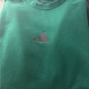 Adidas Emerald Green Crewneck sweatshirt with Logo